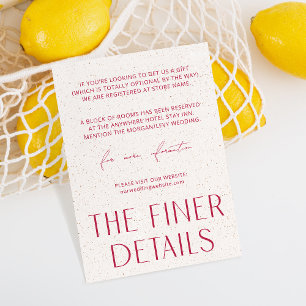 Minimale eenvoudige magenta en textuur de fijnere  informatiekaartje