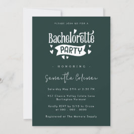 Minimale Eenvoudige Manuscript Modern Bachelorette Kaart