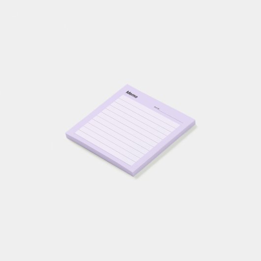 Minimale eenvoudige memolijn post-it® notes (Schuin)