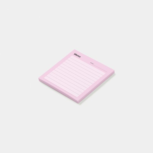 Minimale eenvoudige memolijn post-it® notes (Schuin)
