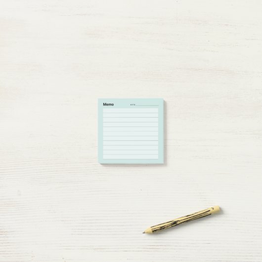 Minimale eenvoudige memolijn post-it® notes (Op bureau)