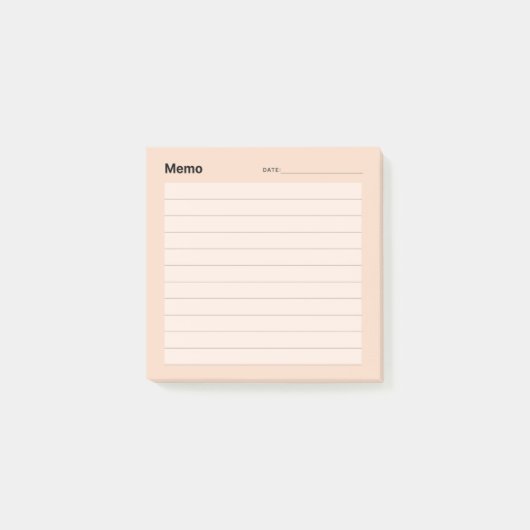 Minimale eenvoudige memolijn post-it® notes (Voorkant)