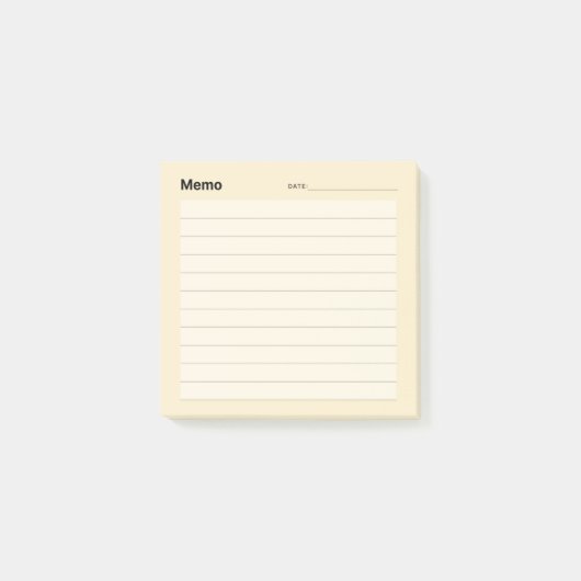 Minimale eenvoudige memolijn post-it® notes (Voorkant)