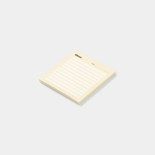 Minimale eenvoudige memolijn post-it® notes (Schuin)