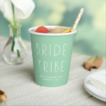 Minimale Eenvoudige Mint Green Bride Tribe Bachelo Papieren Bekers<br><div class="desc">Minimale moderne mint-groene turkooisbride Tribe Bachelorette-artikelen</div>