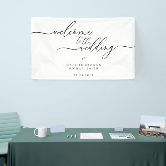 Minimale eenvoudige, moderne, eenvoudige welkomstb spandoek (Beurs)