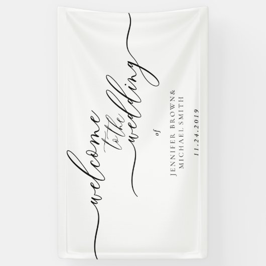 Minimale eenvoudige, moderne, eenvoudige welkomstb spandoek (Verticaal)