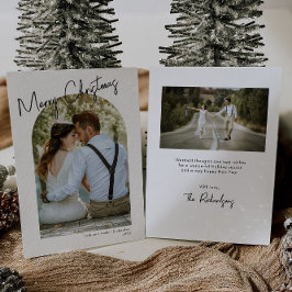 Minimale, eenvoudige, moderne fotokerstkaart kaart