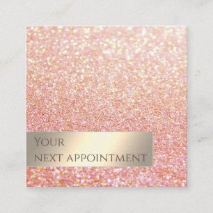 Minimale eenvoudige moderne glitterij afsprakenkaartje