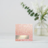 Minimale eenvoudige moderne glitterij afsprakenkaartje (Staand voorkant)