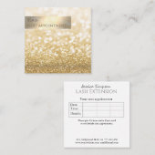 Minimale eenvoudige, moderne goudglitterij afsprakenkaartje (Voorkant / Achterkant)