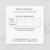 Minimale eenvoudige, moderne goudglitterij afsprakenkaartje (Achterkant)