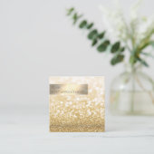 Minimale eenvoudige, moderne goudglitterij afsprakenkaartje (Staand voorkant)