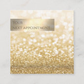 Minimale eenvoudige, moderne goudglitterij afsprakenkaartje (Voorkant)
