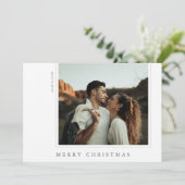 Minimale eenvoudige, moderne Lijst-Kaart met recht Feestdagenkaart (Staand voorkant)