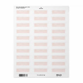 Minimale eenvoudige, moderne peach-pulp en wit etiket (Full Sheet)