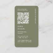 Minimale eenvoudige moderne professionele Initiale Visitekaartje (Achterkant)