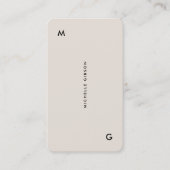 Minimale eenvoudige moderne professionele zand QR Visitekaartje (Voorkant)