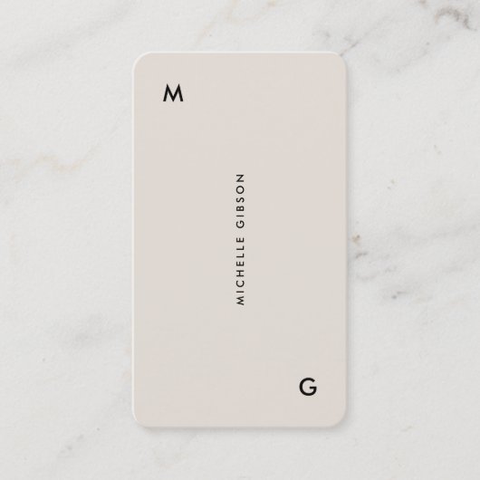 Minimale eenvoudige moderne professionele zand QR Visitekaartje (Voorkant)