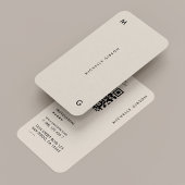 Minimale eenvoudige moderne professionele zand QR Visitekaartje