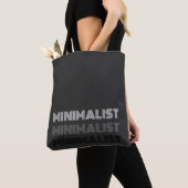 Minimale eenvoudige moderne tekst monochroom tote bag (Dichtbij)