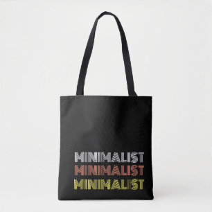 Minimale eenvoudige moderne tekst monochroom tote bag