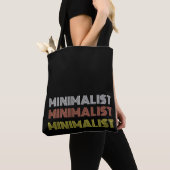 Minimale eenvoudige moderne tekst monochroom tote bag (Dichtbij)