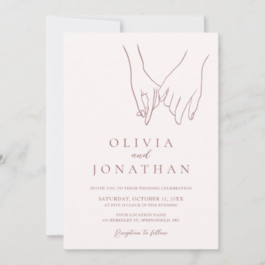 Minimale Eenvoudige Moderne Uitnodiging (Voorkant)