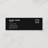 Minimale eenvoudige monochrome mini-Visitekaartjes Mini Visitekaartje (Achterkant)