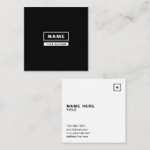 Minimale eenvoudige monochrome Visitekaartjes (Voorkant / Achterkant)