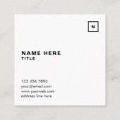 Minimale eenvoudige monochrome Visitekaartjes (Achterkant)