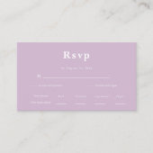 Minimale eenvoudige monogram bruiloft RSVP Informatiekaartje (Voorkant)