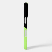 Minimale Eenvoudige Neon Green & Black met naam Case-Mate iPhone Case (Achterkant / Rechts)