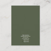 Minimale eenvoudige Olivine Modern Earring Display Visitekaartje (Achterkant)