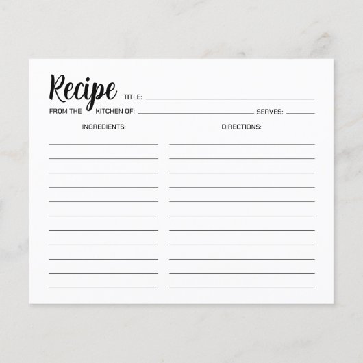 Minimale eenvoudige ontvangstkaart (Voorkant)