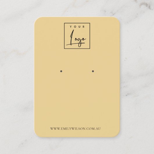 Minimale Eenvoudige orchreaal Geel Verpletter Vert Visitekaartje (Voorkant)