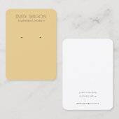 Minimale Eenvoudige orchreaal Geel Verpletter Vert Visitekaartje (Voorkant / Achterkant)