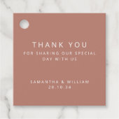 Minimale eenvoudige oude rozen bruiloft bedankjes labels (Voorkant)