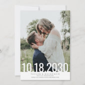 Minimale eenvoudige overlay op de oude datum waaro save the date (Voorkant)