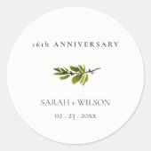 Minimale eenvoudige pintak elk jaar Jubileum Ronde Sticker (Voorkant)