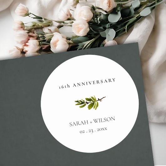 Minimale eenvoudige pintak elk jaar Jubileum Ronde Sticker