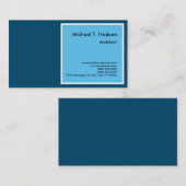 Minimale Eenvoudige Plain Architect Sky & Ocean Bl Visitekaartje (Voorkant / Achterkant)
