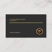 Minimale Eenvoudige Plain Black Creative Founder C Visitekaartje (Achterkant)