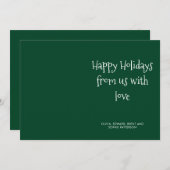 Minimale eenvoudige Prettige feestdagen-scriptfoto Feestdagenkaart (Voorkant / Achterkant)