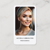 Minimale Eenvoudige Professionele Foto Logo Wit Visitekaartje (Voorkant)