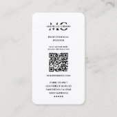 Minimale Eenvoudige Professionele Foto Logo Wit Visitekaartje (Achterkant)