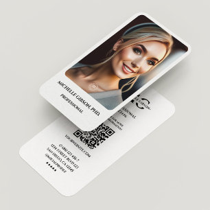 Minimale Eenvoudige Professionele Foto Logo Wit Visitekaartje