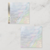 Minimale eenvoudige professionele holografisch vierkante visitekaartje (Voorkant / Achterkant)