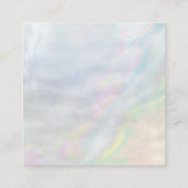 Minimale eenvoudige professionele holografisch vierkante visitekaartje (Achterkant)