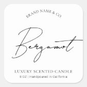 Minimale Eenvoudige Professionele Kaars Productlab Vierkante Sticker (Voorkant)